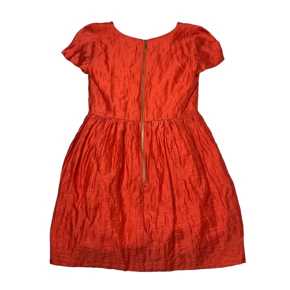 Corey Lynn Calter Mini Dress Orange Short Sleeve V Neck Zip Back Pockets Size 2 - Picture 5 of 16